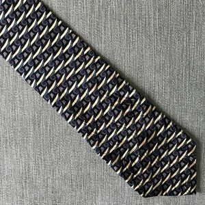 Gorgeous Salvatori Silk Tie with Art Deco Pattern